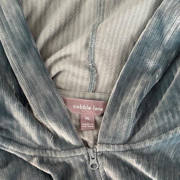 Wild Fable Teal Ribbed Hoodie - Picture 2 of 3